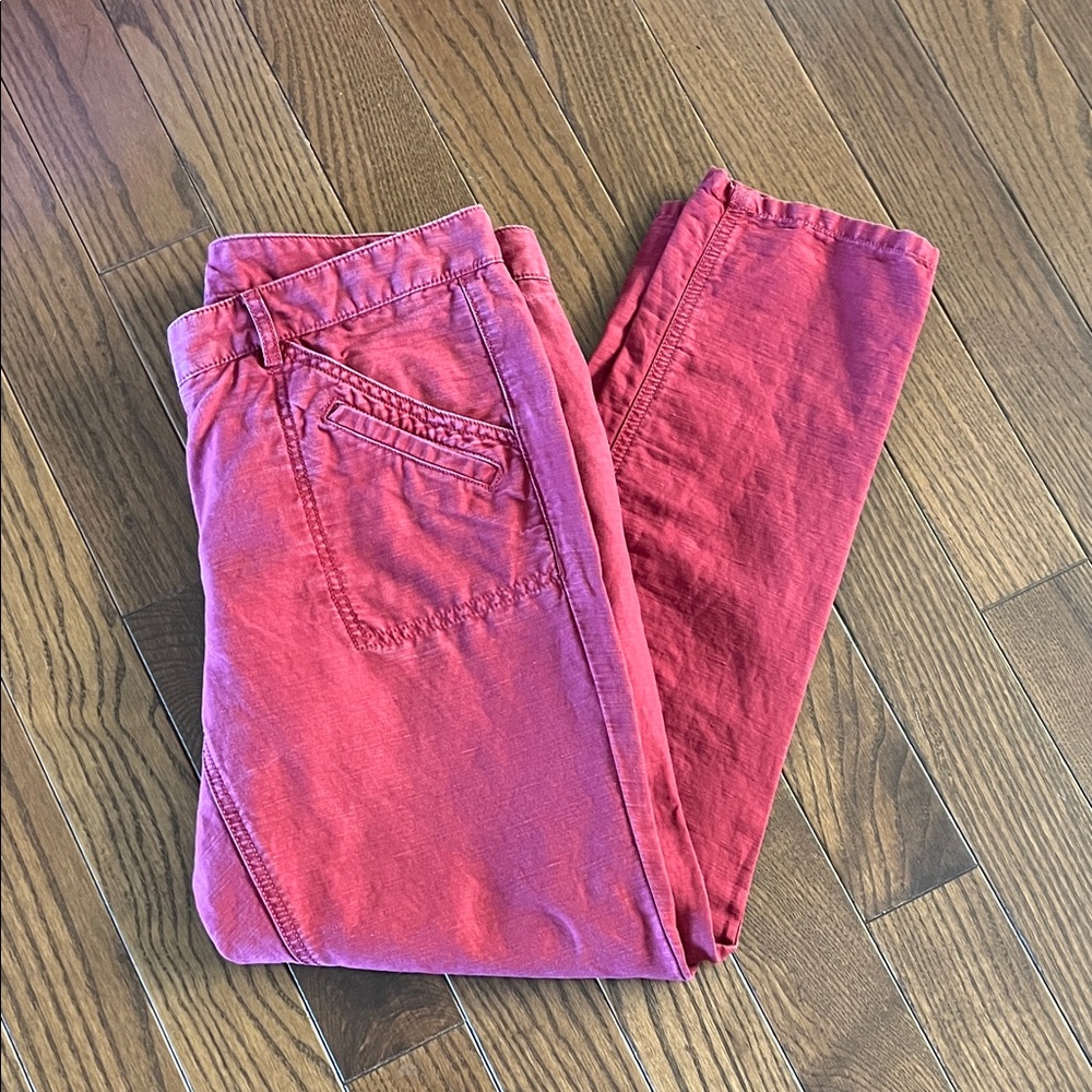 LOFT Red Ankle Pants